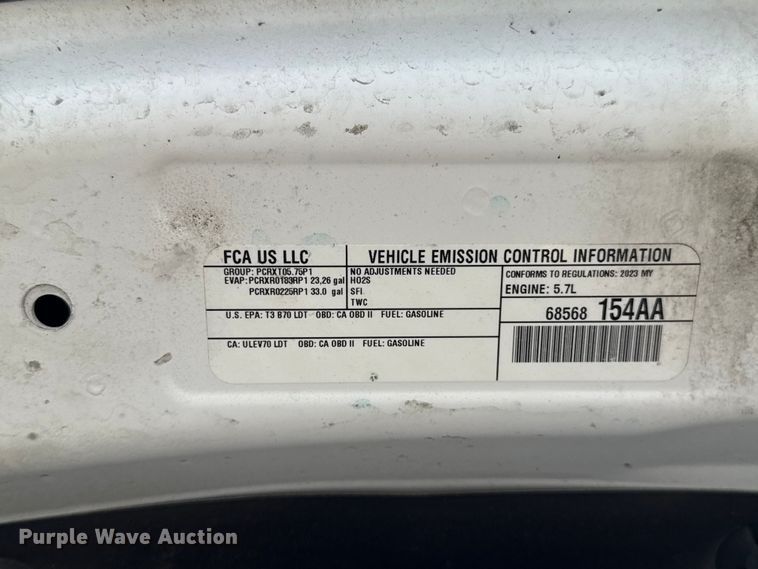 image for item ET6360 2023 Ram 1500 Crew Cab pickup truck