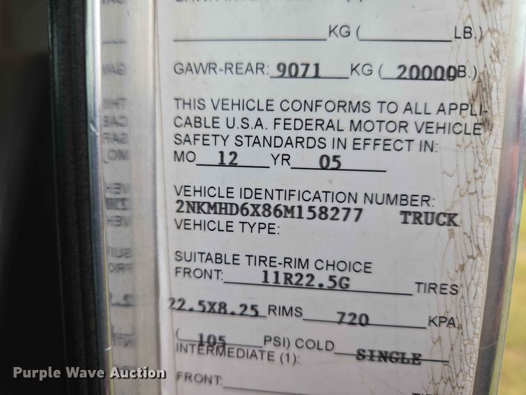 image for item EW0180 2006 Kenworth T300 hook lift truck