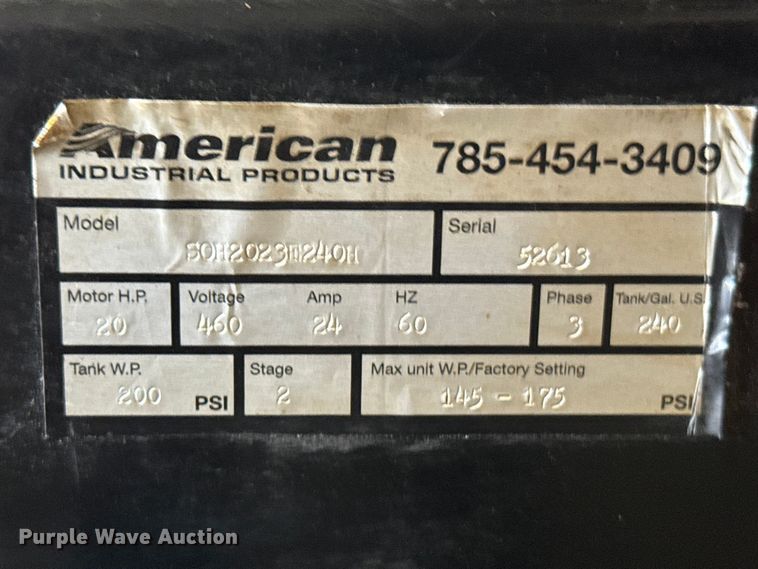 image for item EW4889 American Industrial Products air compressor