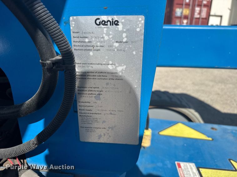 image for item EW4891 2013 Genie Z-40/23N RJ boom lift