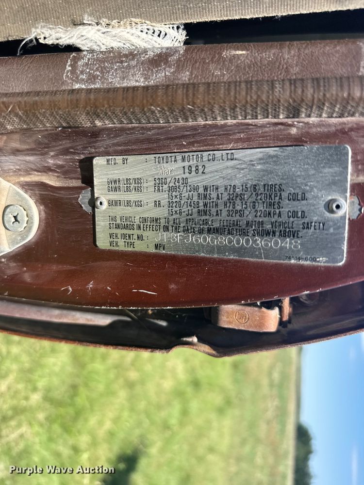 image for item EW4899 1982 Toyota Land Cruiser FJ60 SUV