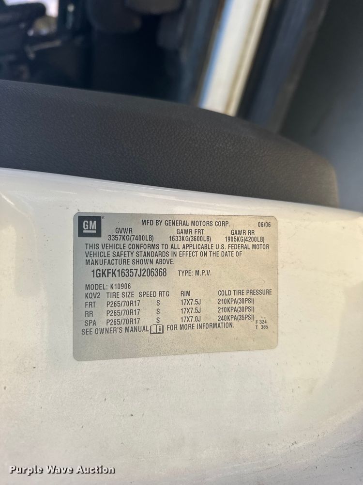 image for item EW4923 2007 GMC Yukon XL SUV