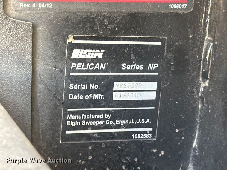 image for item EX0492 2013 Elgin Pelican street sweeper