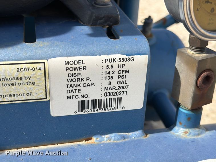 image for item EX5508 2007 Puma PUK-5508G air compressor