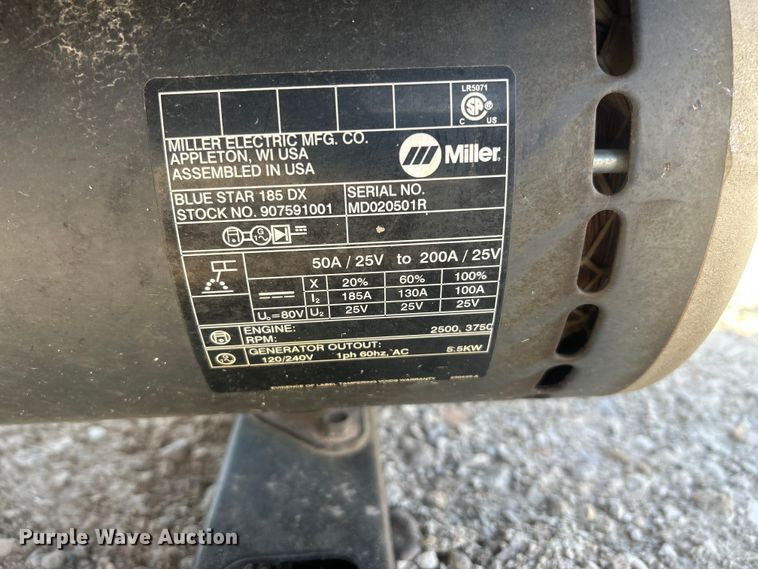 image for item EX5516 2013 Miller Blue Star DX welder/generator