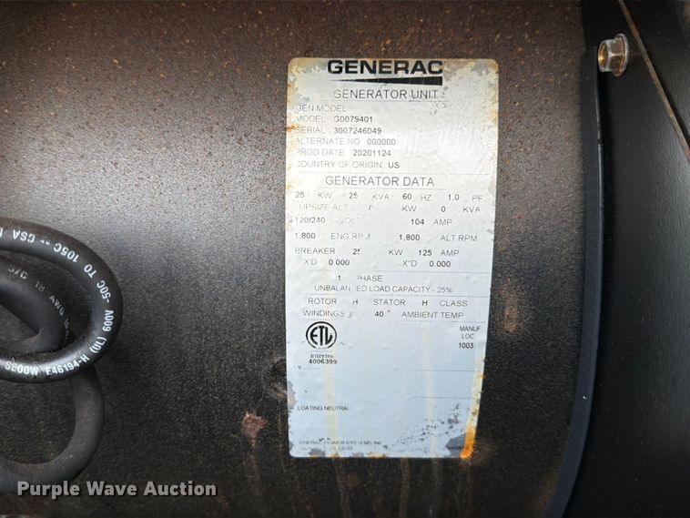 image for item FB8214 Generac 10000016816 generator