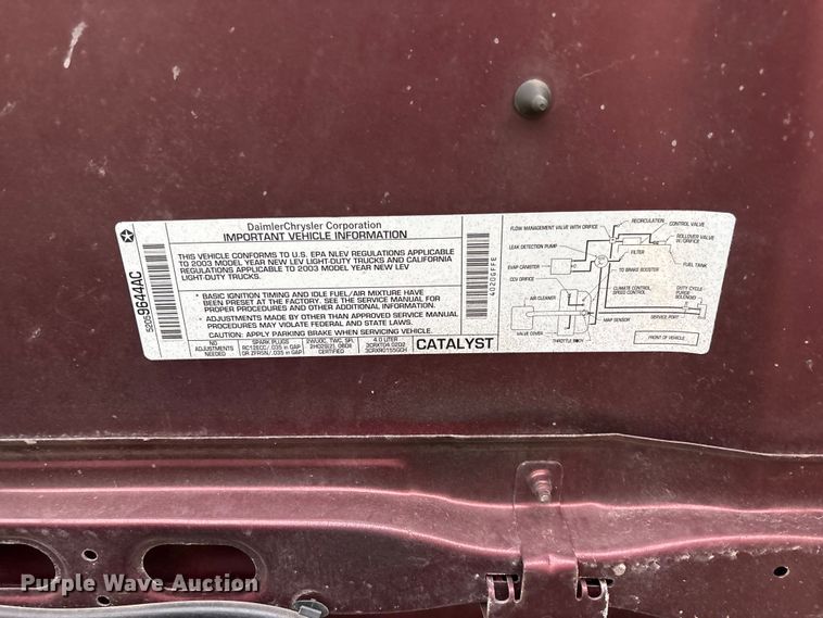 image for item FC1644 2003 Jeep Wrangler TJ Sahara Edition SUV
