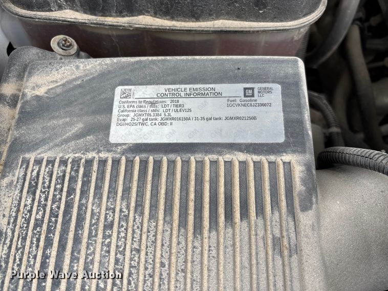 image for item FC1663 2018 Chevrolet Silverado 1500 Ext. Cab pickup truck