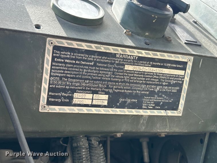 image for item FC2521 1997 Stewart & Stevenson M1078 flatbed truck