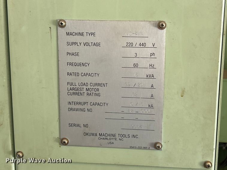 image for item FC2779 Okuma MC-4VA lathe