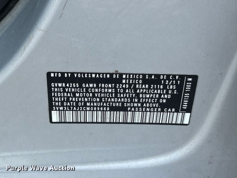 image for item FC2794 2012 Volkswagen Jetta TDI 
