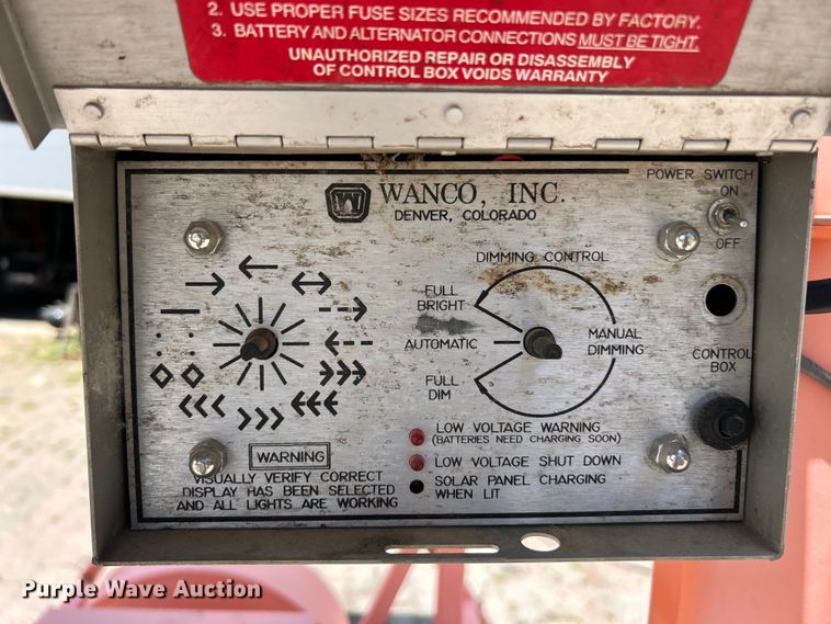 image for item FC2797 Wanco WTSP75-LSAC arrow board trailer