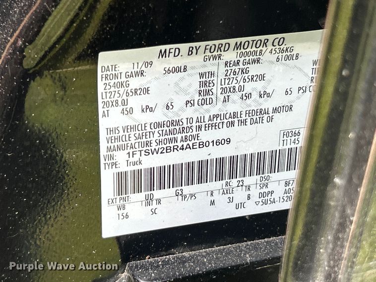 image for item FC2807 2010 Ford F250 Super Duty King Ranch Lariat Crew Cab pickup truck