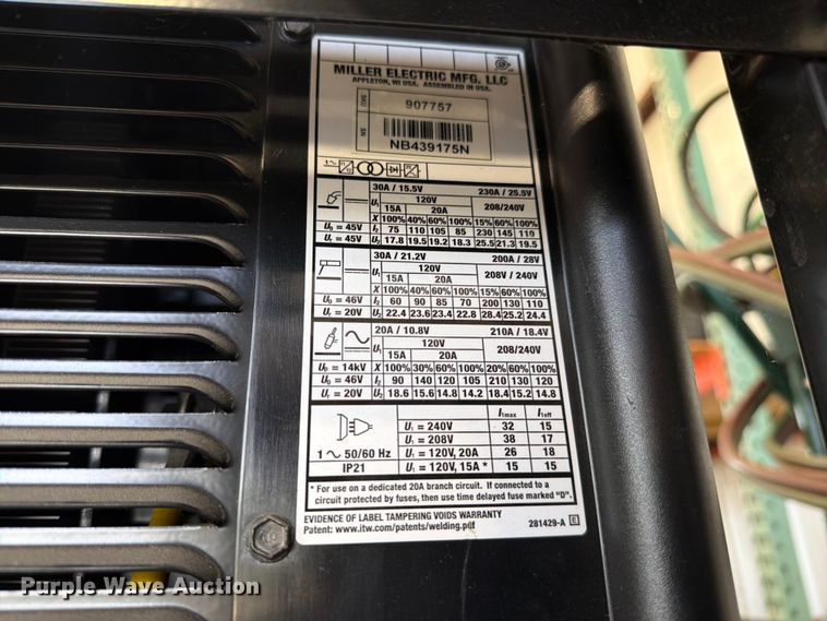 image for item FC3213 Miller Multimatic 220 AC/DC welder/generator