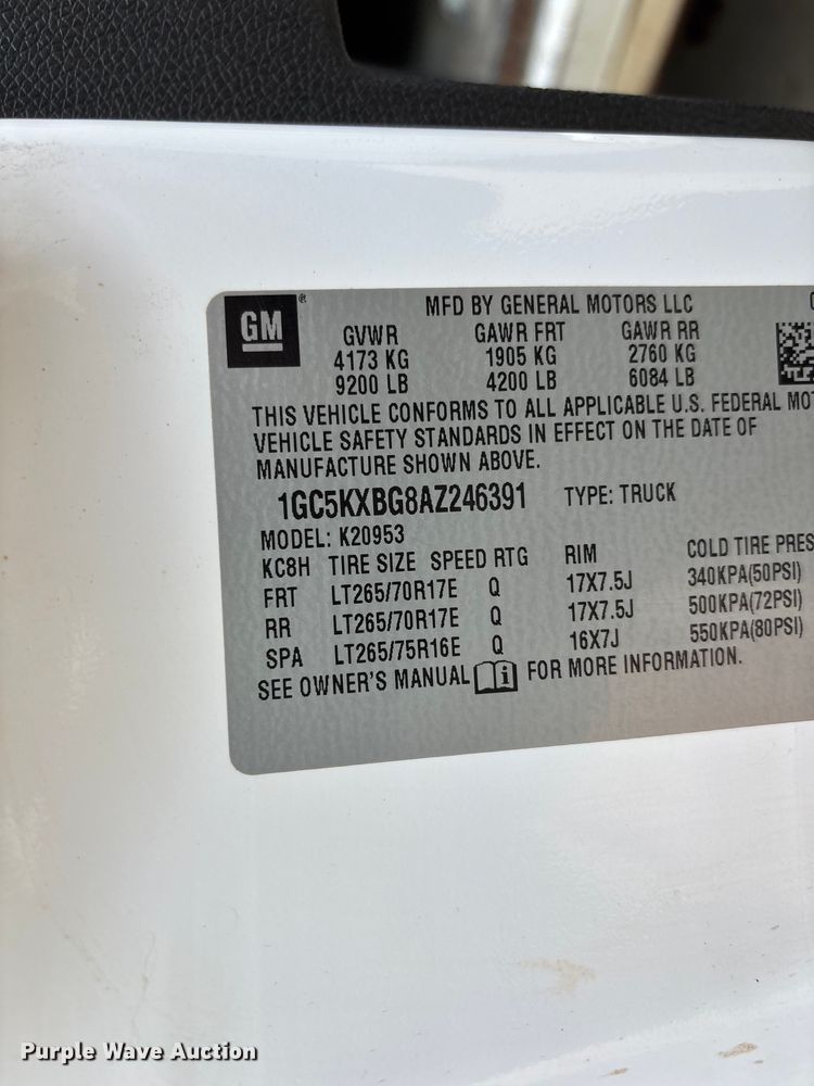 image for item FC4697 2010 Chevrolet Silverado 2500HD Ext. Cab pickup truck
