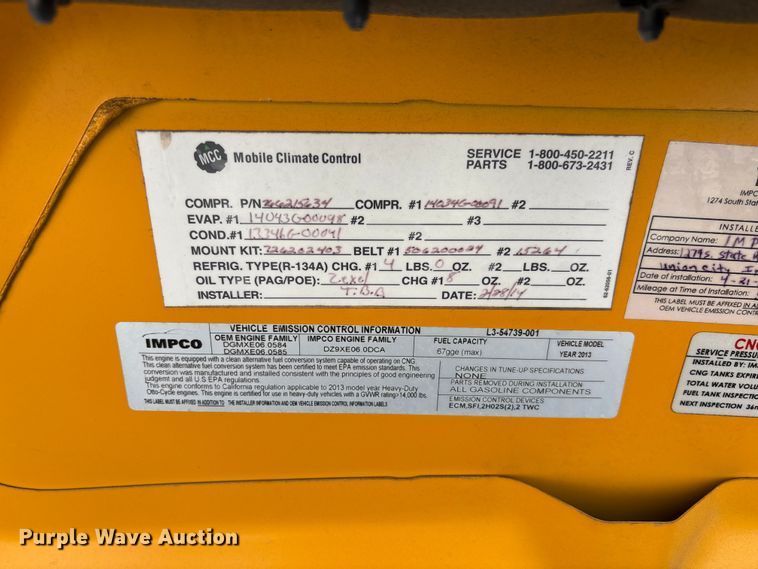 image for item FC5880 2015 Chevrolet Express G4500 school bus