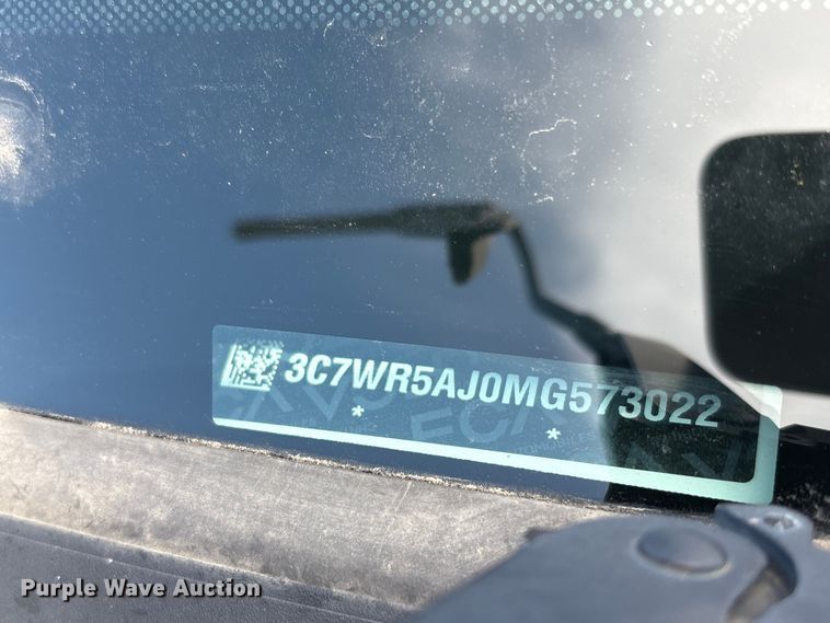 image for item FG2819 2021 RAM 2500 utility bed pickup truck