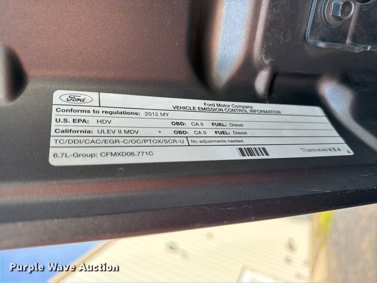 image for item FK0212 2012 Ford F350 Super Duty Crew Cab pickup truck