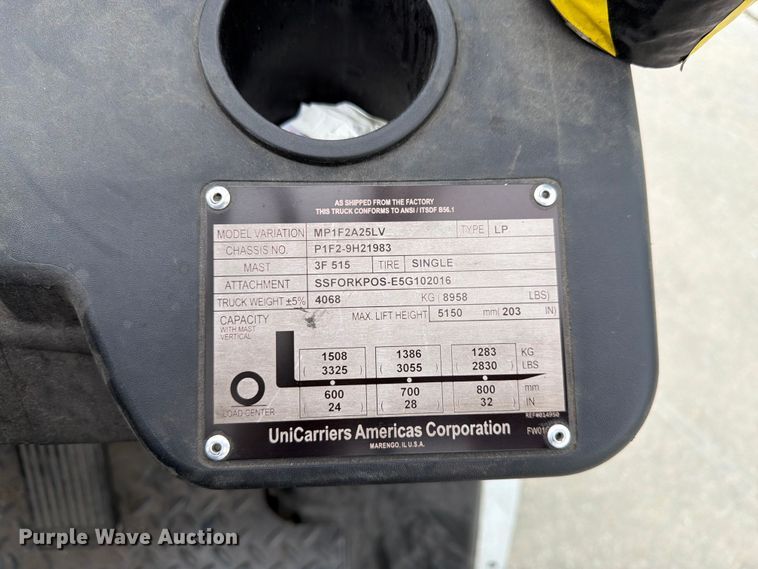 image for item FK3006 2017 UniCarriers PF50 forklift