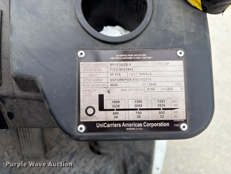 image for item FK3006 2017 UniCarriers PF50 forklift