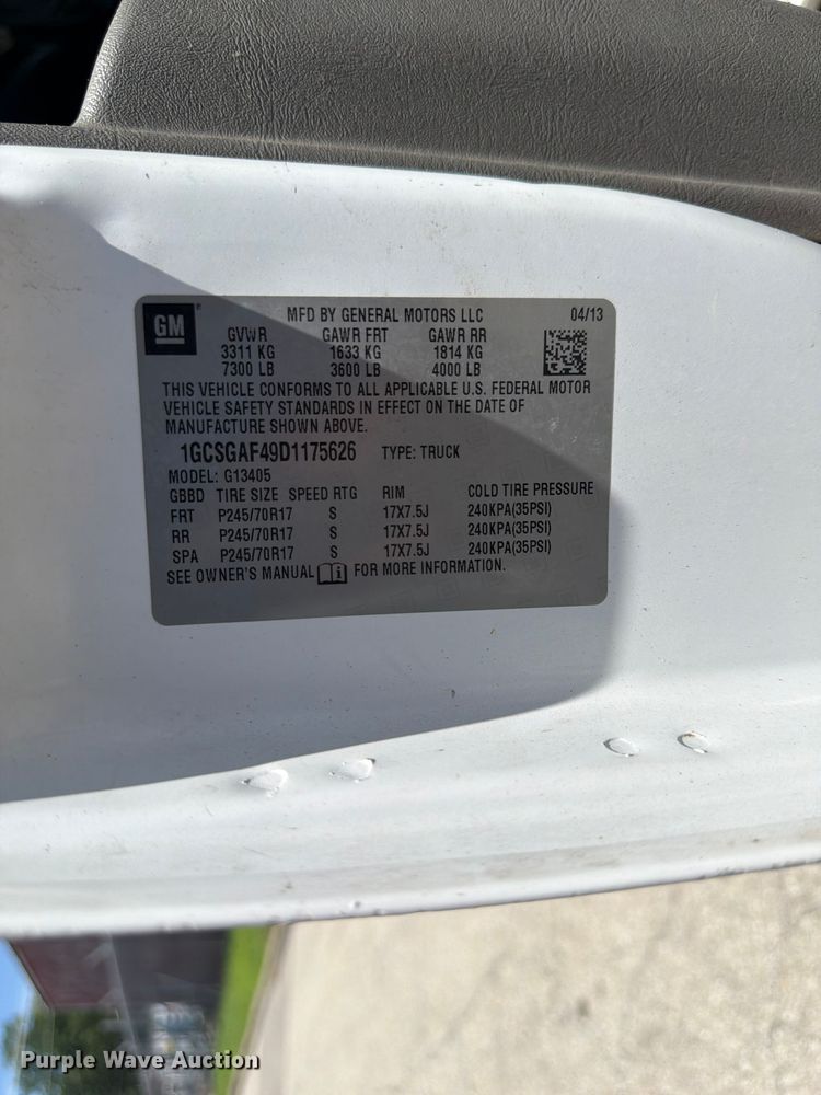 image for item FK3015 2013 Chevrolet Express 1500 van