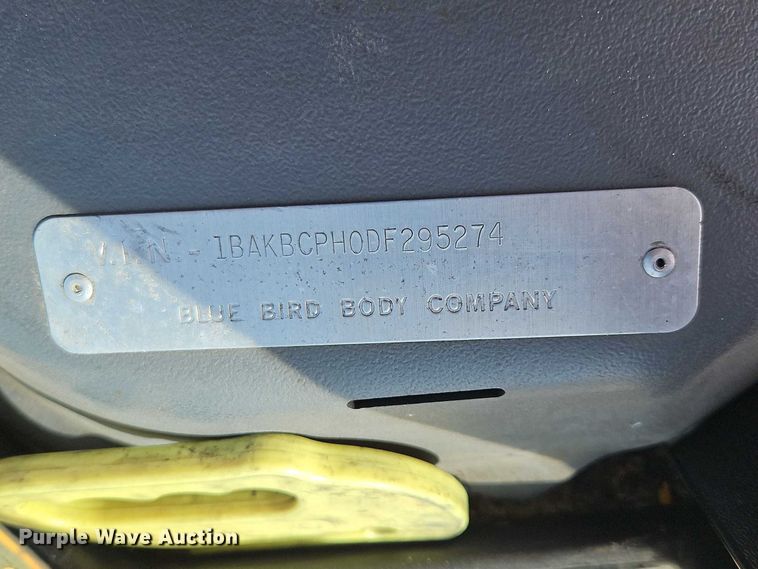 image for item FN5587 2013 Blue Bird BB Conventional school bus
