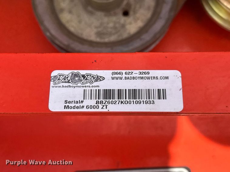 image for item NA9522 2009 Bad Boy 6000 ZT ZTR lawn mower