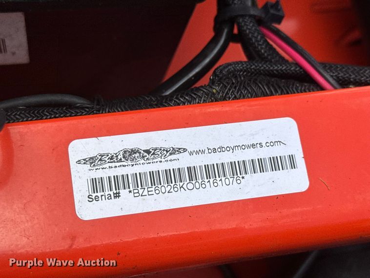 image for item NA9525 2016 Bad Boy Elite Series ZTR lawn mower