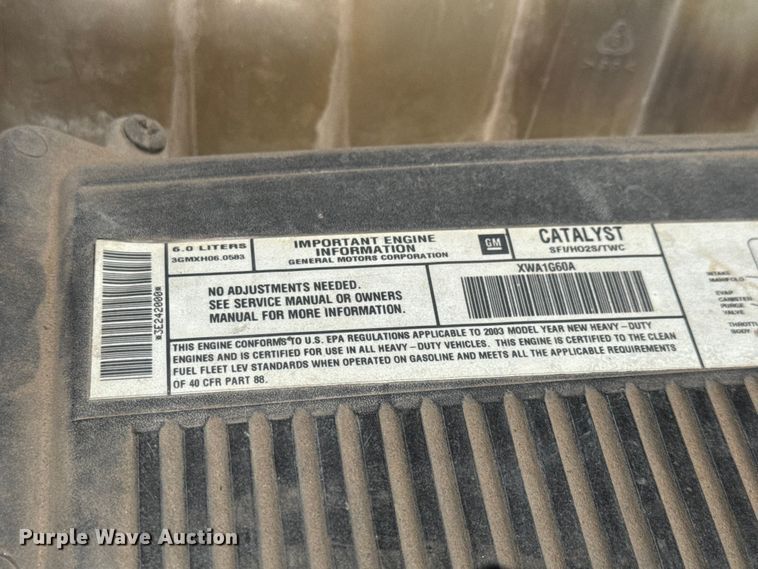 image for item NJ9064 2003 Chevrolet Silverado 2500 Ext. Cab pickup truck