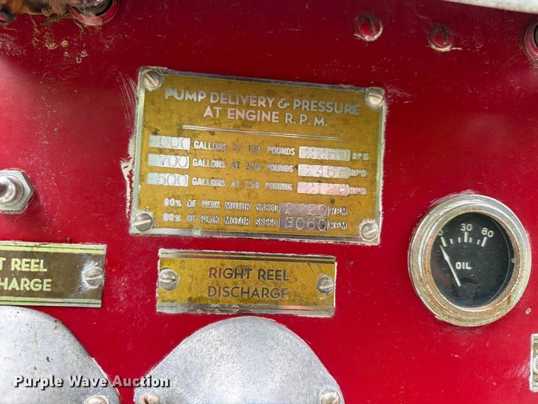 image for item NJ9072 1959 International V196 pumper fire truck