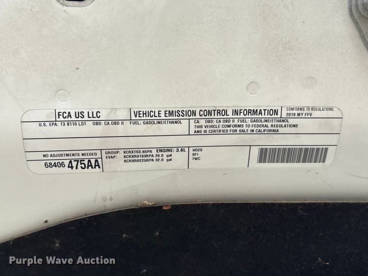 image for item YA3191 2019 RAM 1500 pickup truck