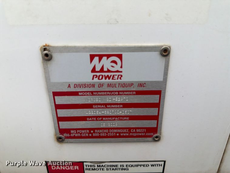 image for item YA3263 2009 MQ MQP0501V2D-53970 generator