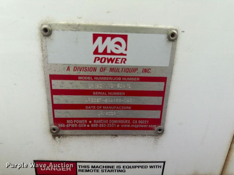 image for item YA3264 2009 MQ MQP0501V2D-53970 generator