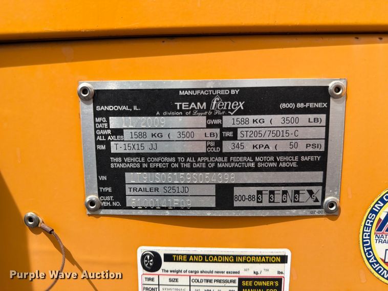 image for item YA3861 2009 Team Fenex generator