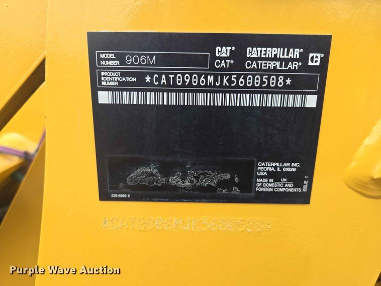 image for item DP8944 2019 Caterpillar 906M wheel loader