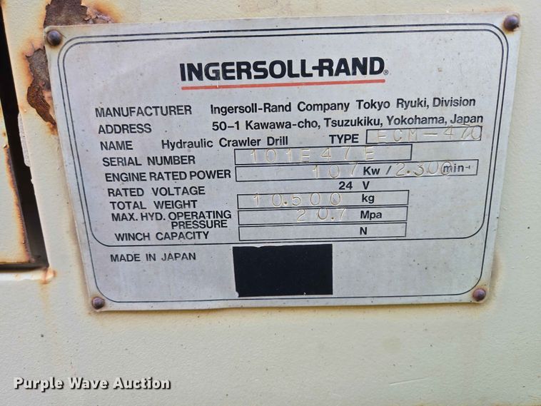image for item DP8963 Ingersoll Rand ECM-470 blasthole drill