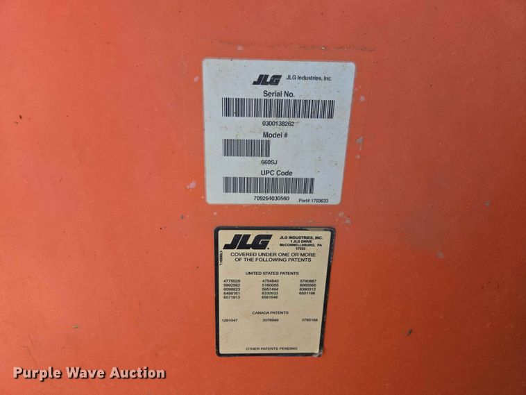 image for item DP8973 2009 JLG 660SJ boom lift