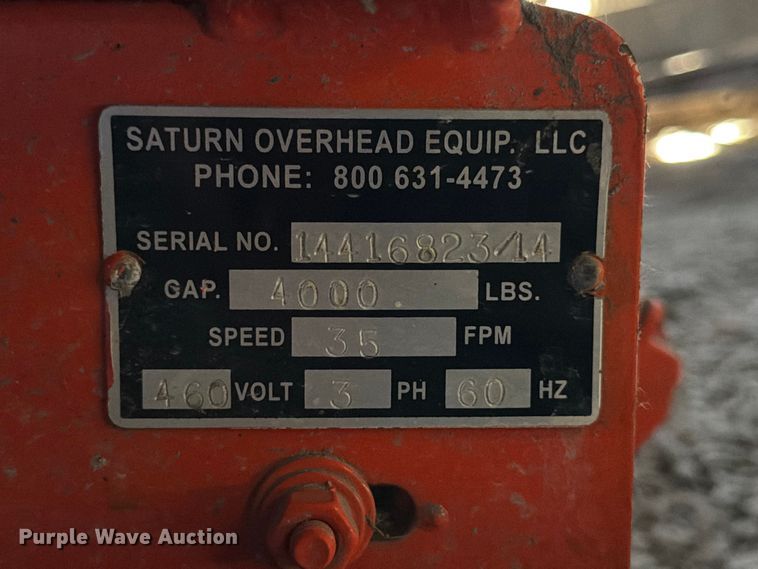 image for item DQ7783 Saturn Overhead Equipment overhead crane