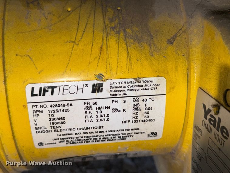 image for item DQ7784 TC American overhead crane