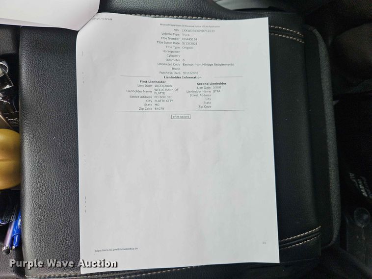 image for item DU3503 1997 Kenworth W900 semi truck