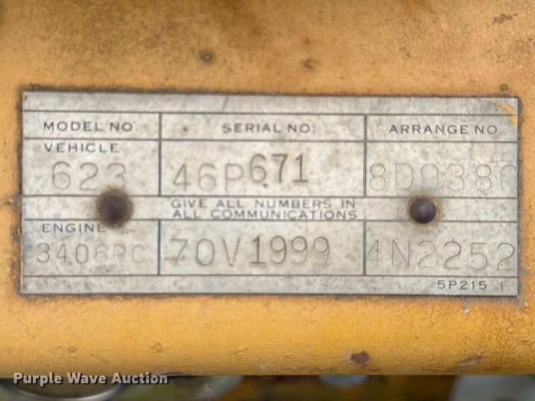 image for item DU5751 1975 Caterpillar 623 water wagon