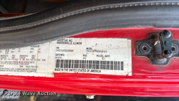 image for item DU6312 2011 International ProStar 