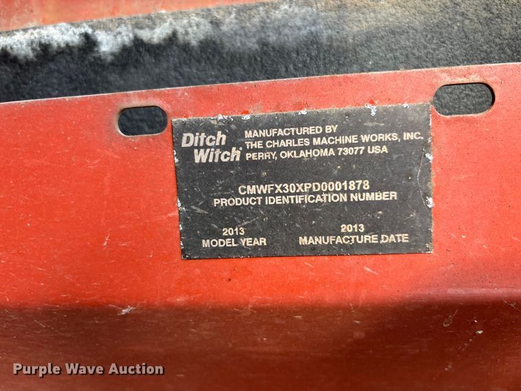 image for item DU6315 2013 Ditch witch FX30 vacuum excavator