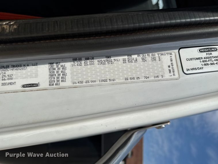 image for item DV2013 2015 Freightliner 108SD sewer jetter truck