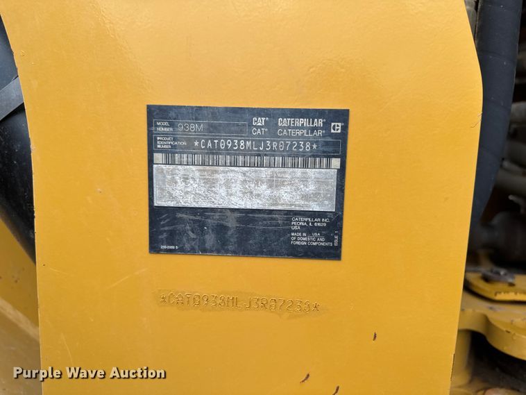 image for item DV2029 2019 Caterpillar 938M wheel loader