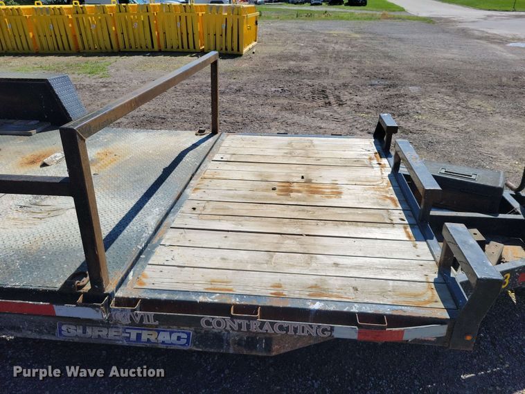 image for item DZ7274 2018 Sure-Trac tilt deck equipment trailer