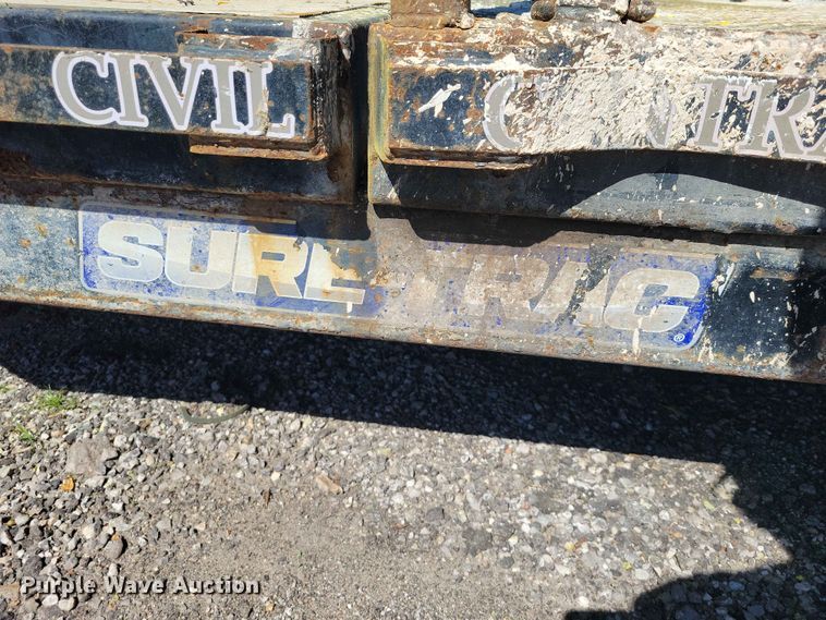 image for item DZ7274 2018 Sure-Trac tilt deck equipment trailer