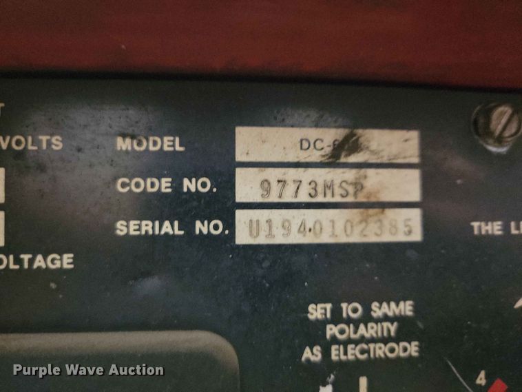 image for item DZ7281 Lincoln Idealarc DC-600 welder