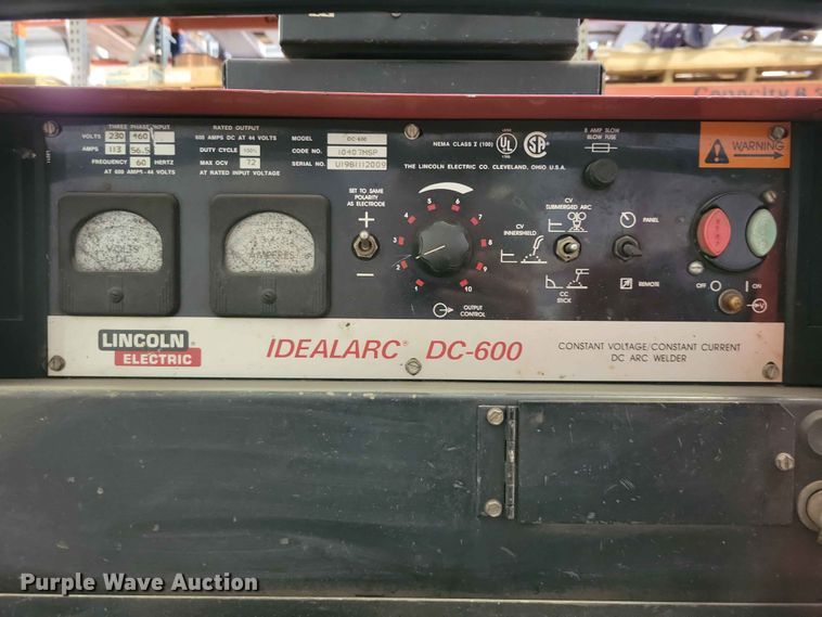 image for item DZ7283 Lincoln Idealarc DC-600 welder