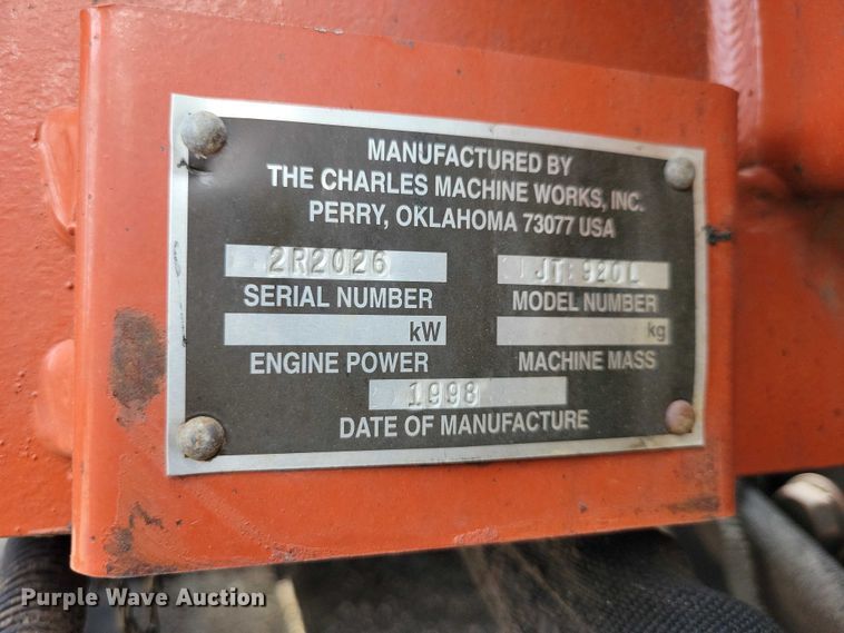 image for item EE0967 1998 Ditch JT920L directional boring unit